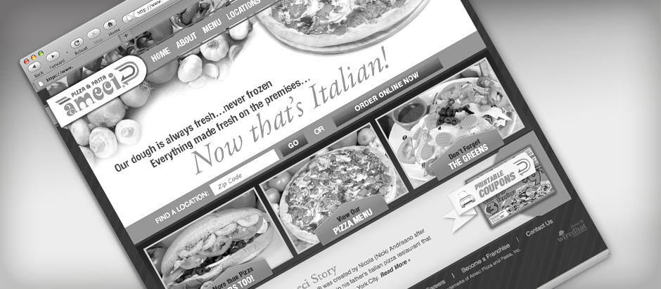 Ameci Pizza & Pasta Website