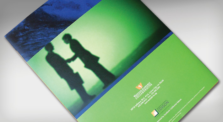 Santa Monica Collaborative green blue folder/brochure back cover