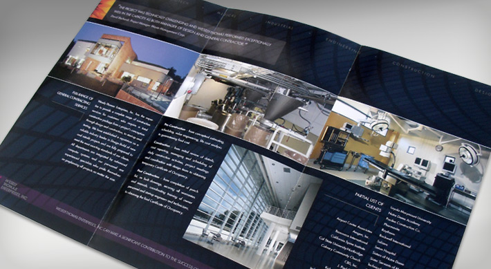 Weseley Thomas Capabilities Brochure full open spread inside panels
