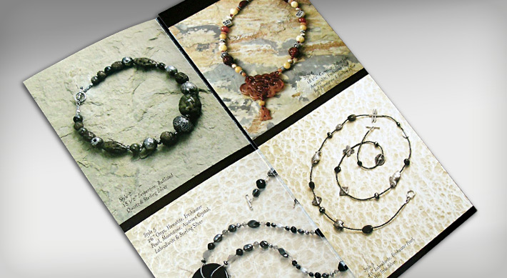 Yumori Jewelry Designer Product Brochure first opened panels