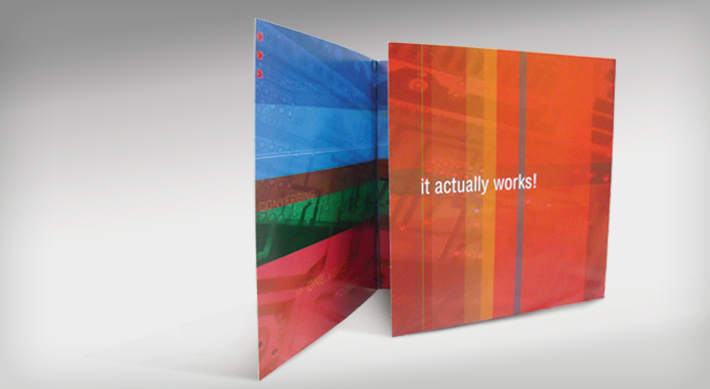 Bush Communications self promo mailer first spread