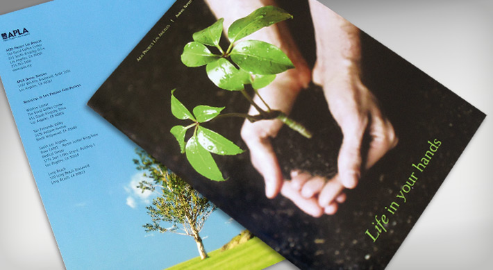 APLA's Annual Report cover and back cover