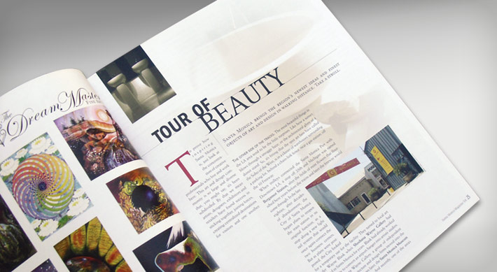 Gallery focus story on Santa Monica magazine