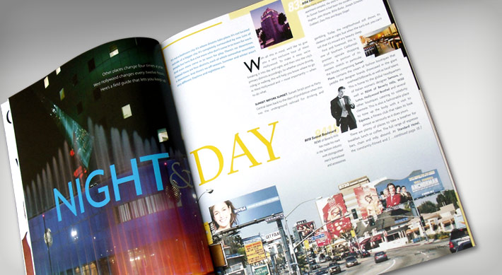 Opening spread for Day & Night feature