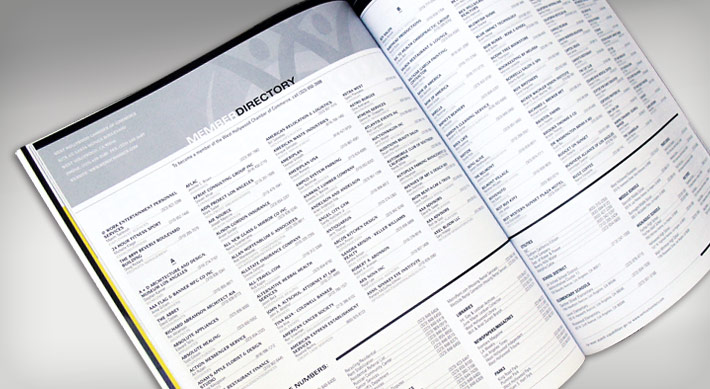 West Hollywood magazine directory listing pages