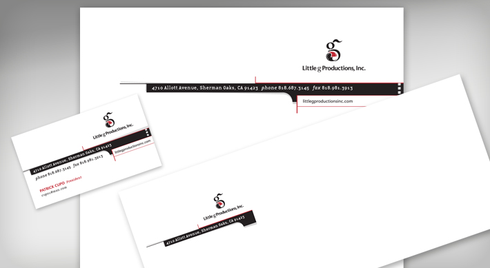 Little g Productions stationery identity package