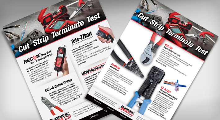 Cut Strip Terminate ad series Platinum Tools ad