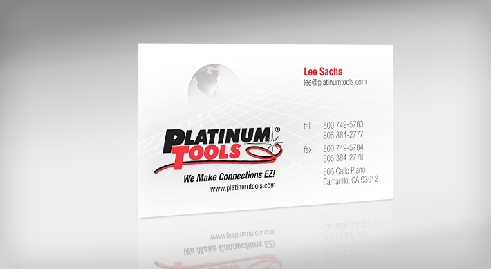 Platinum Tools business card
