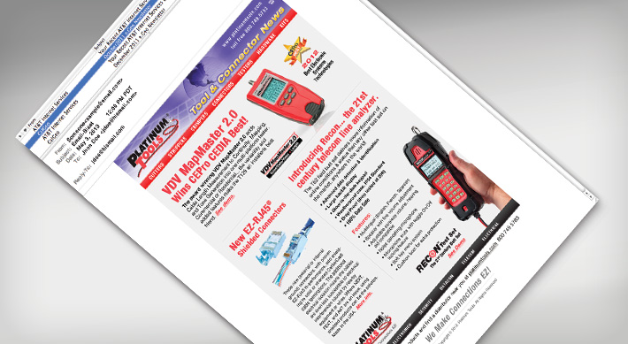 Platinum T&CN eblast higlighting the VDV MapMaster 2.0