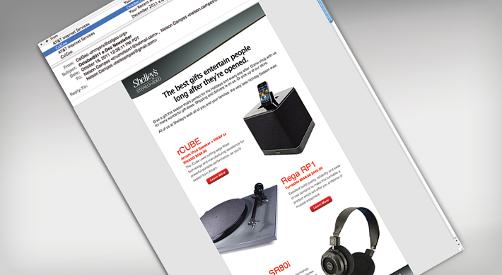 Shelley's Christmas Sale html email