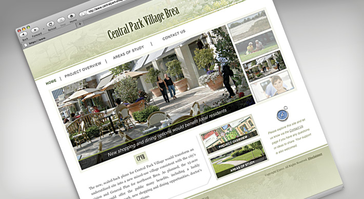 Central Park Village Brea Housing development homepage