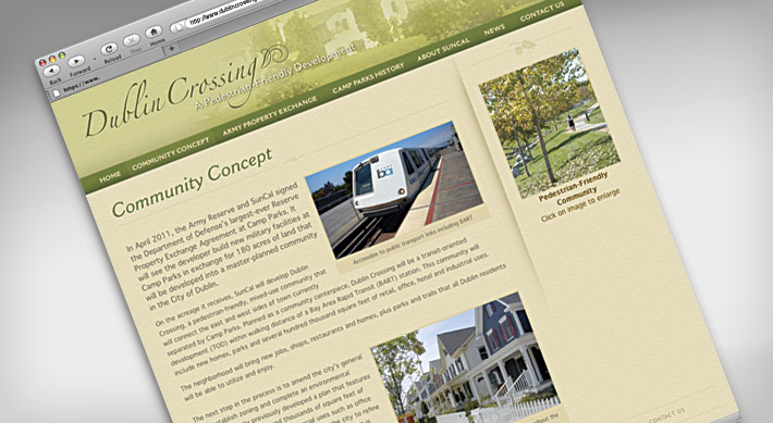 Dublin Crossing Community Concept page