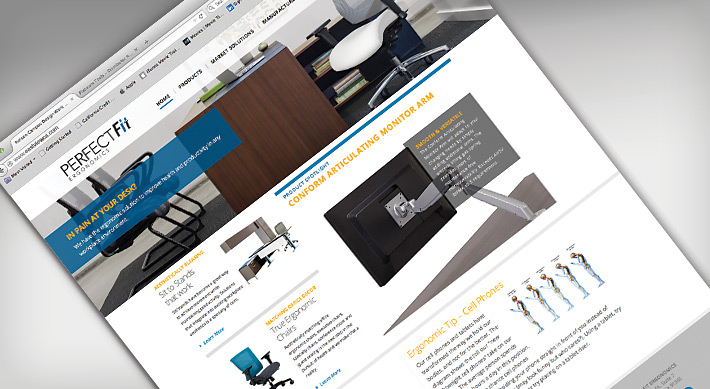Perfect Fit Ergonomics homepage